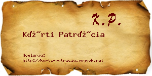 Kürti Patrícia névjegykártya